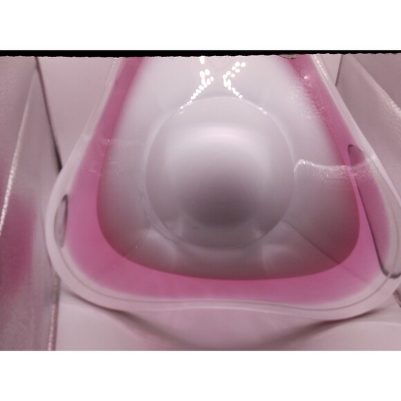 Vtg 1963 Paul Kedelv Signed Pink Flygsfor Art Glass "Coquille" Range 12" X 5.25" - Picture 13 of 16